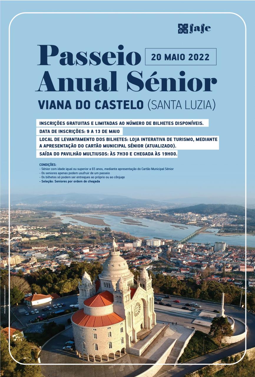 Munic&iacute;pio de Fafe realiza passeio anual s&eacute;nior a Viana do Castelo no pr&oacute;ximo dia 20 de maio